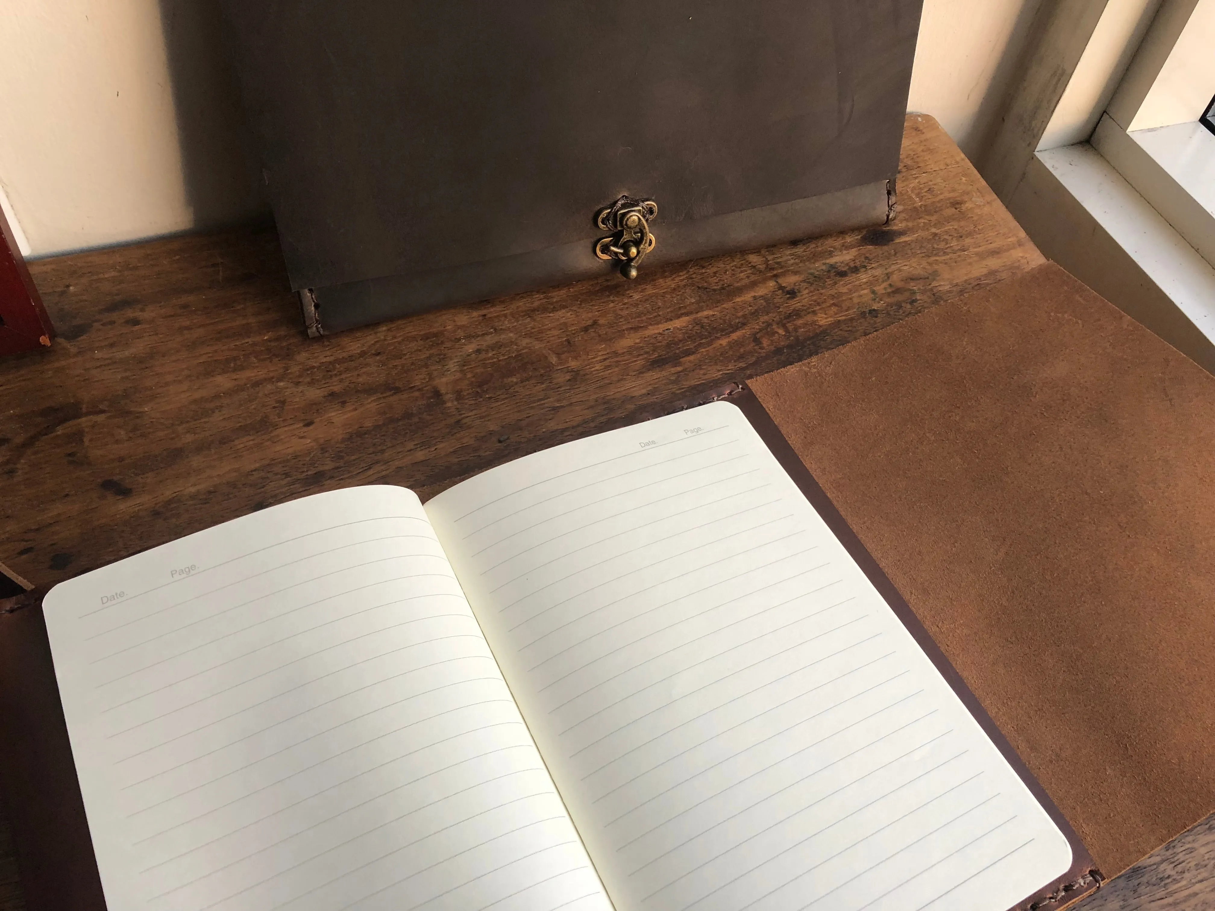 Journal gift, Leather notebook, Travel diary, Custom made in NYC by hand