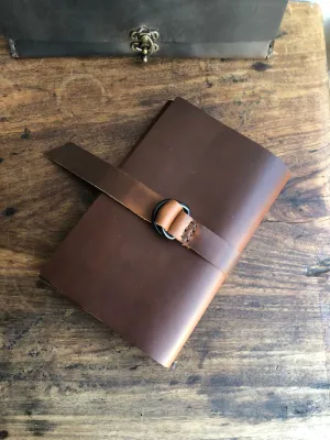 Journal gift, Leather notebook, Travel diary, Custom made in NYC by hand