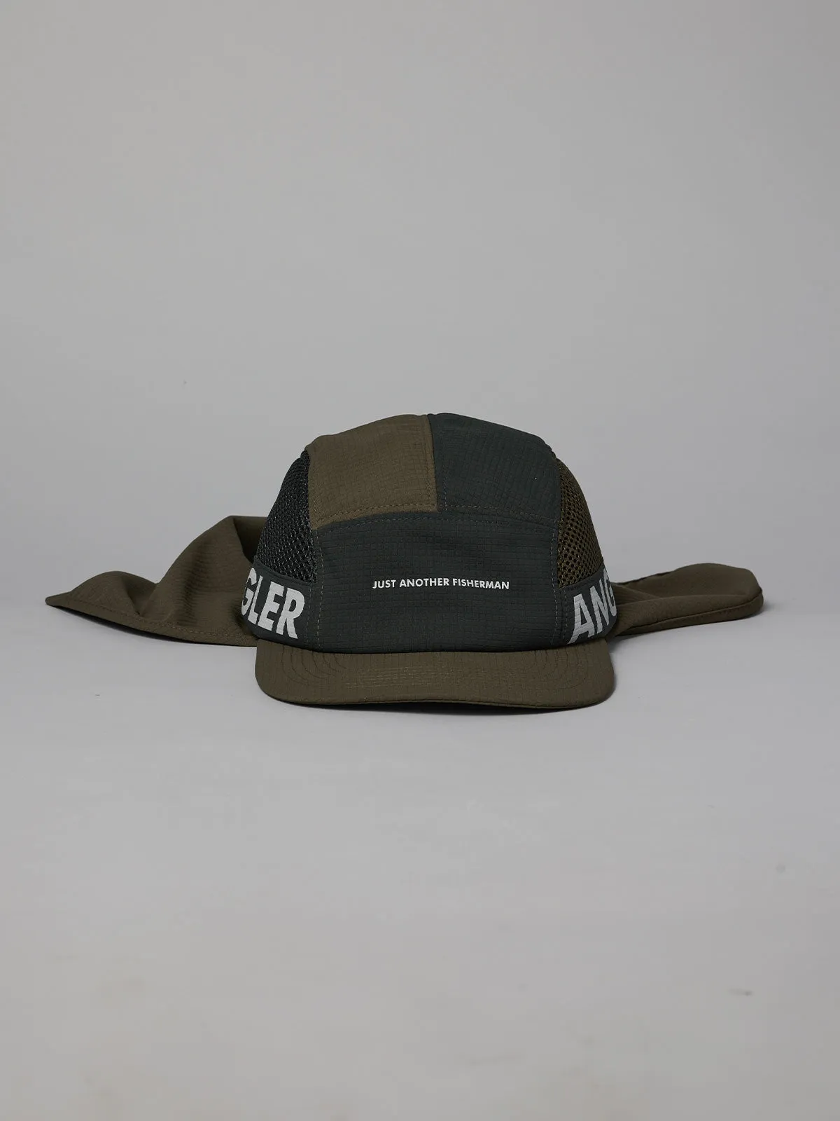 JUST ANOTHER FISHERMAN ANGLER FLAP 5 PANEL CAP - GREEN