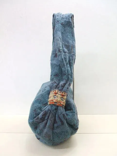 Kapital Fleece Indigo Crazy Pattern Snufkin Shoulder Messenger Bag