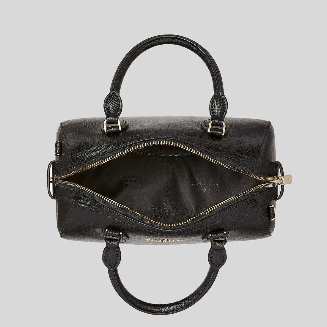 KATE SPADE Madison Saffiano Leather Duffle Crossbody Bag Black RS-KF493