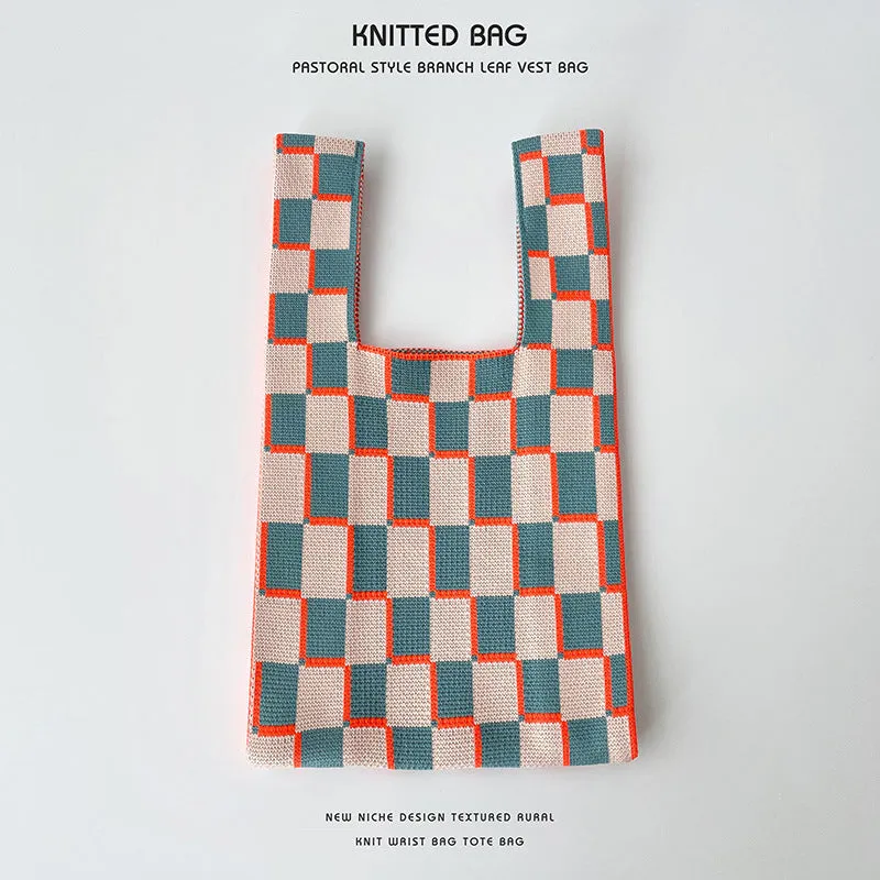 Knitted Bag - Small Blocks