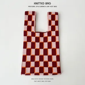 Knitted Bag - Small Blocks