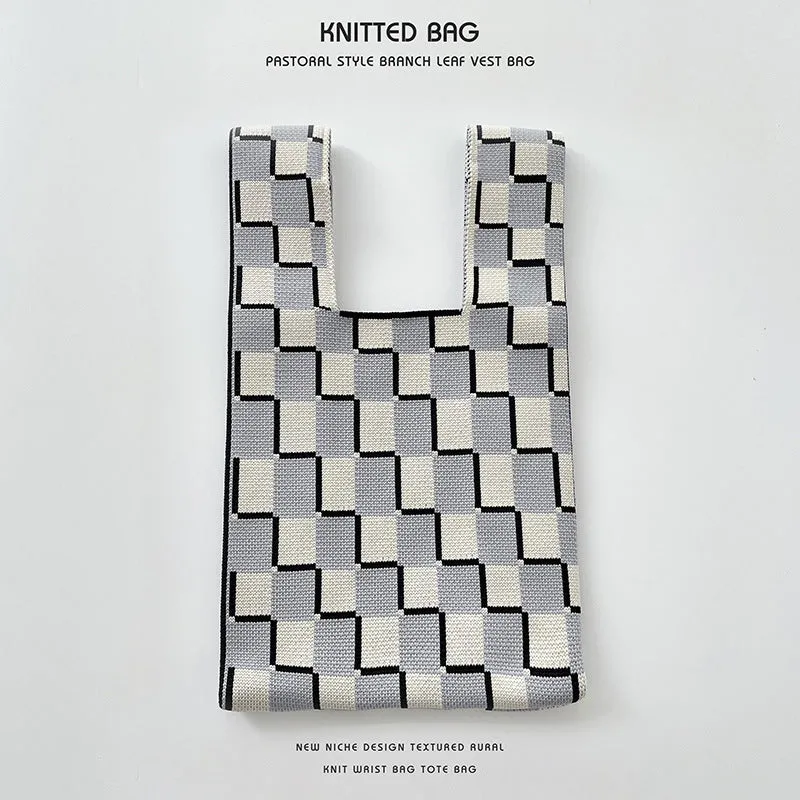 Knitted Bag - Small Blocks
