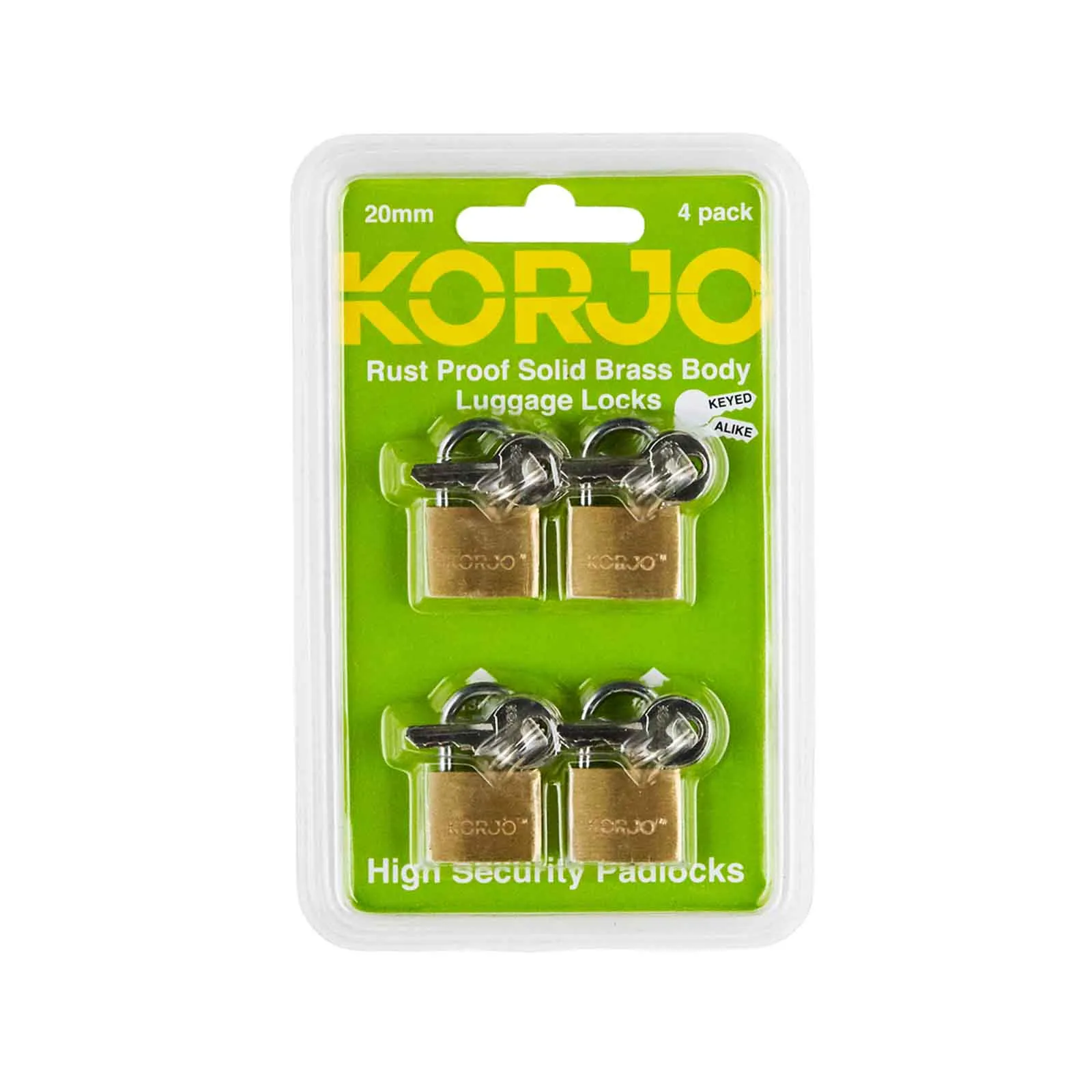 Korjo Luggage Lock 4 Pack