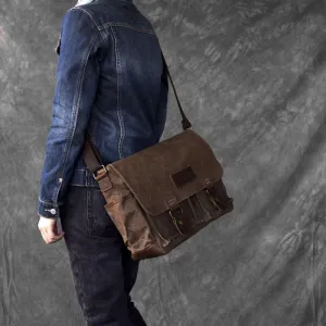 Large Capacity Men Shoulder Bag Canvas Men Messenger Bag Satchel Bag