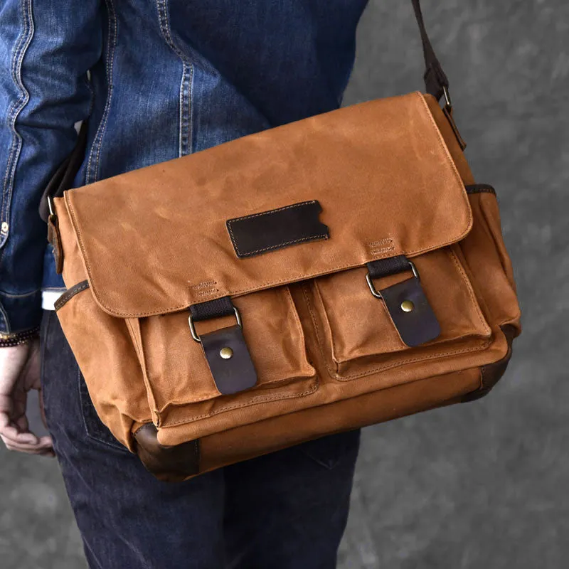 Large Capacity Men Shoulder Bag Canvas Men Messenger Bag Satchel Bag