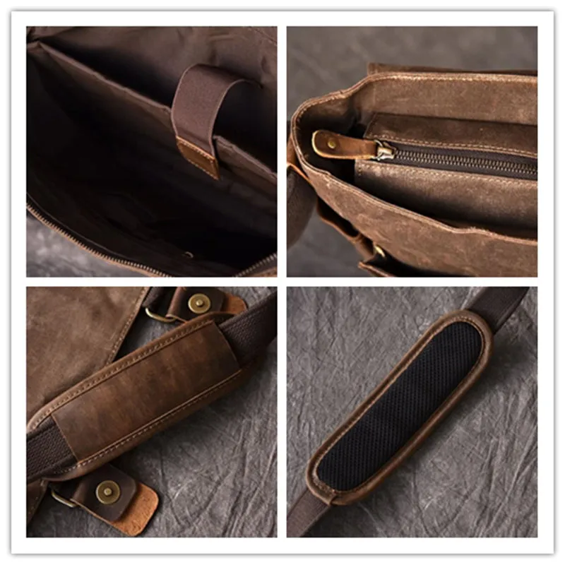 Large Capacity Men Shoulder Bag Canvas Men Messenger Bag Satchel Bag