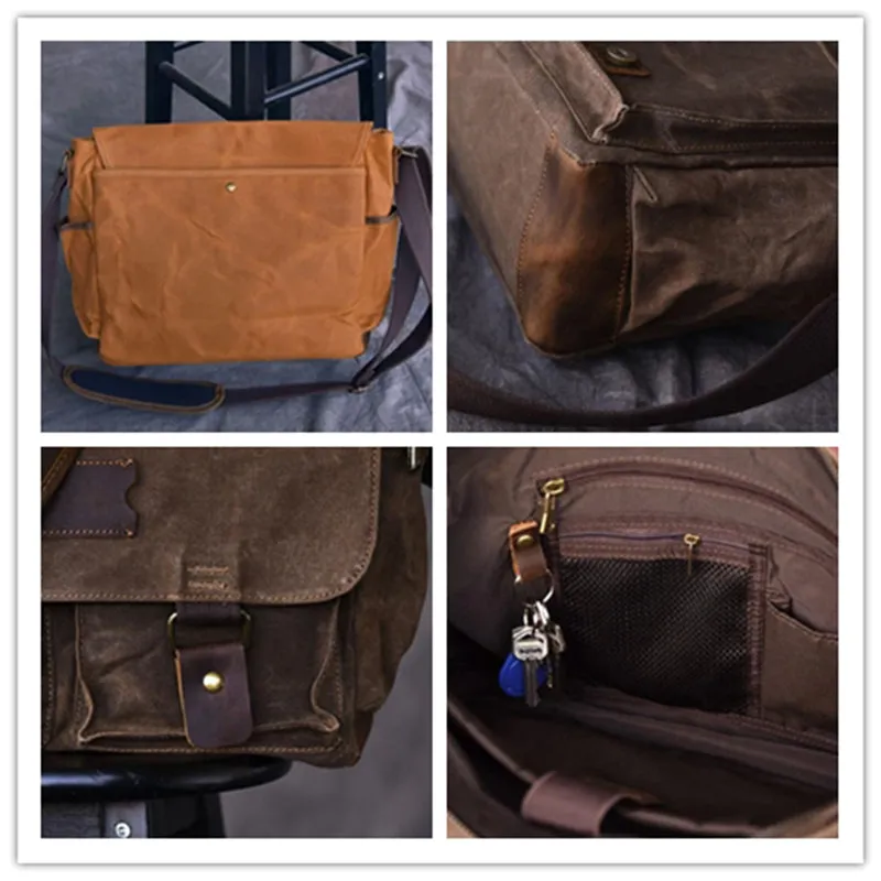 Large Capacity Men Shoulder Bag Canvas Men Messenger Bag Satchel Bag