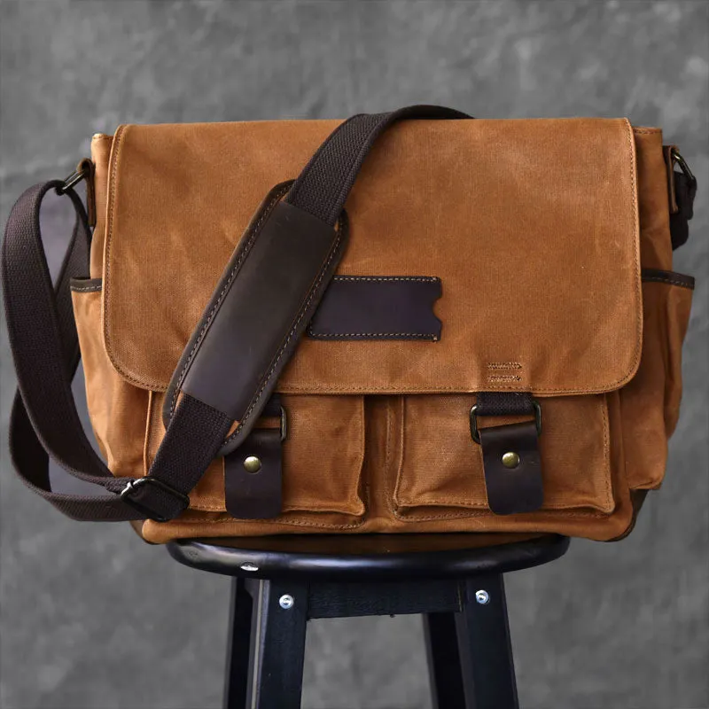 Large Capacity Men Shoulder Bag Canvas Men Messenger Bag Satchel Bag