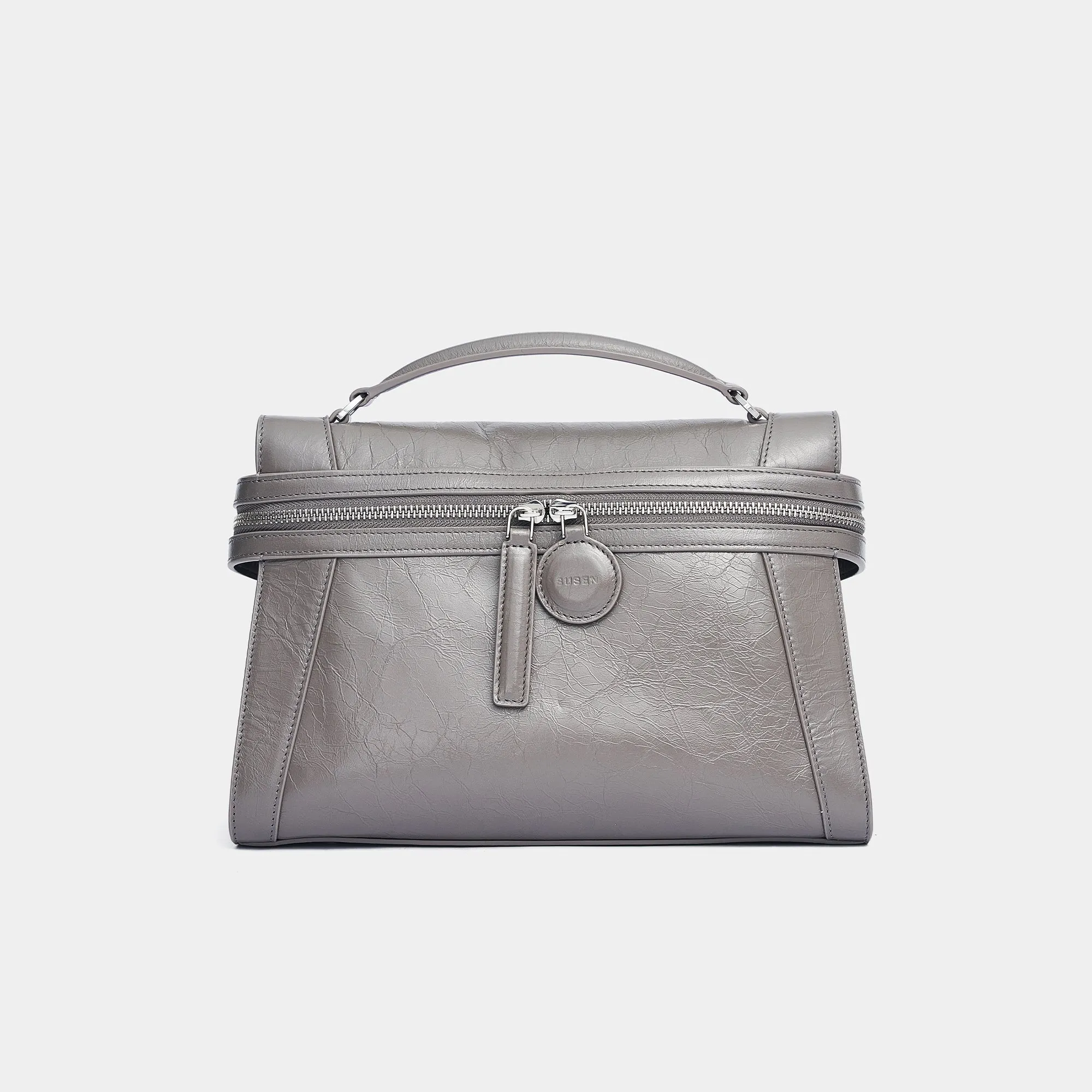 Large Oil Wax Skin Garden Bag - Grey