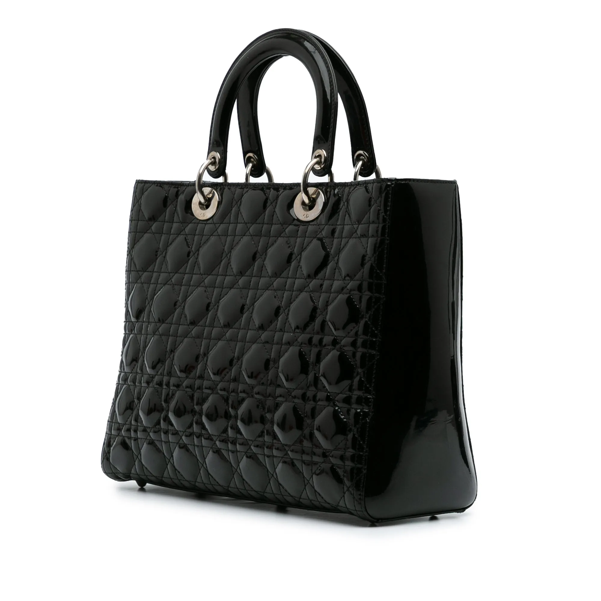 Large Patent Cannage Lady Dior