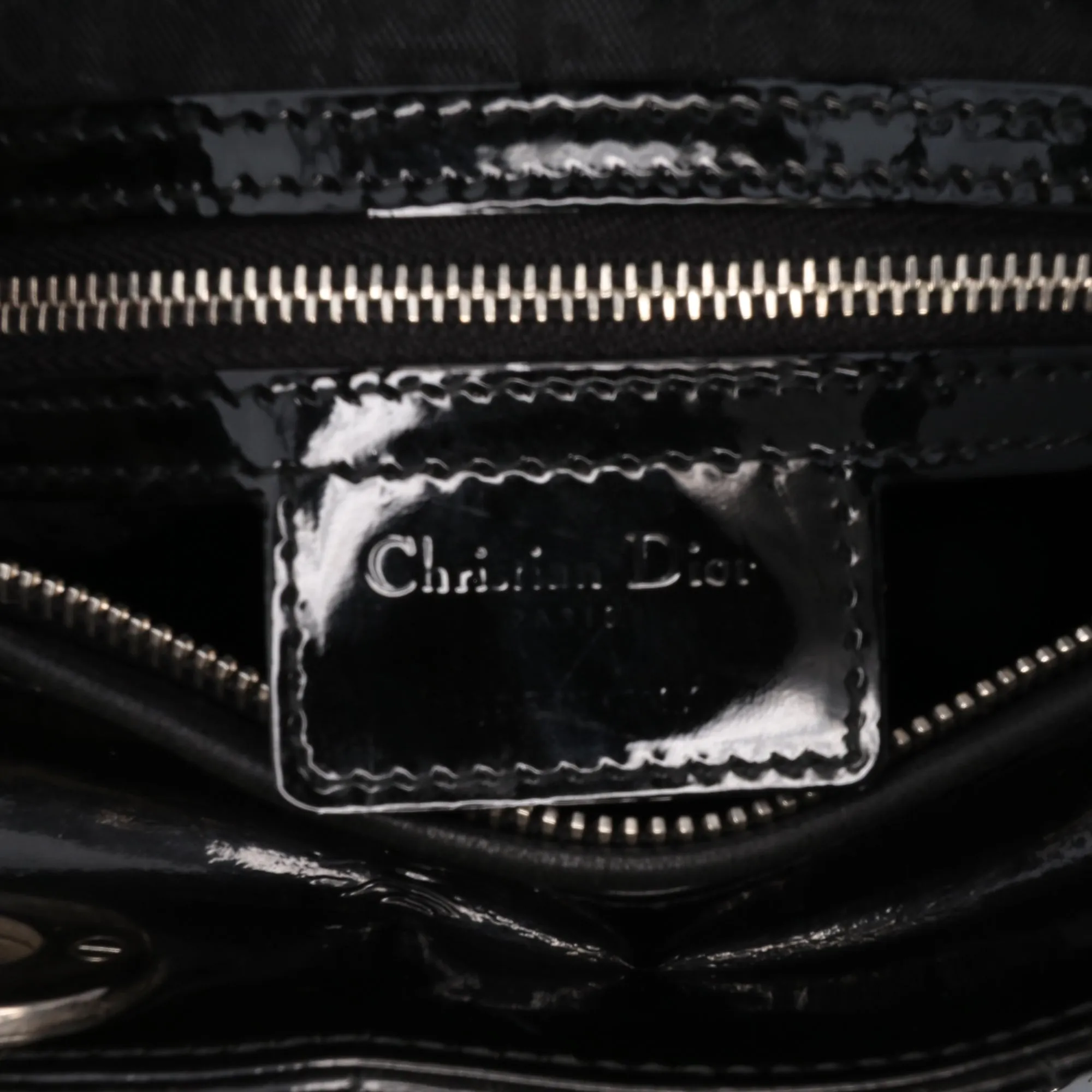 Large Patent Cannage Lady Dior