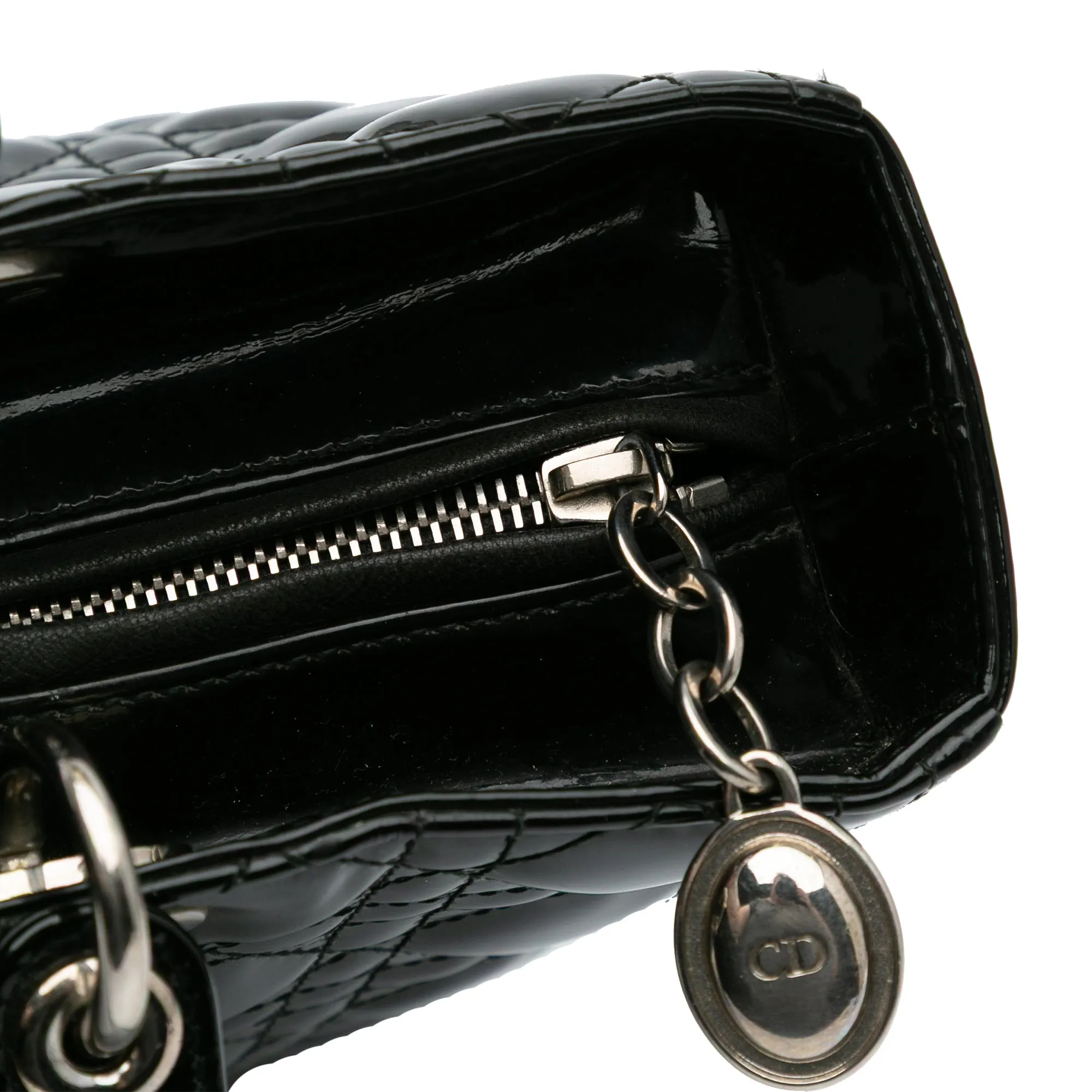 Large Patent Cannage Lady Dior