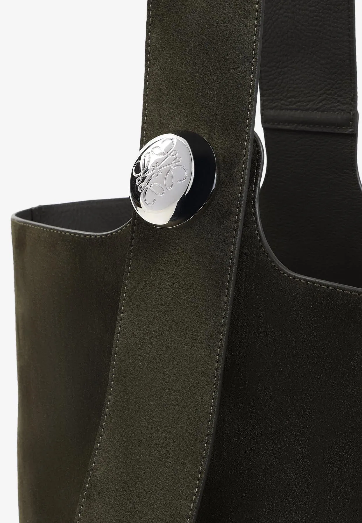 Large Pebble Suede Bucket Bag