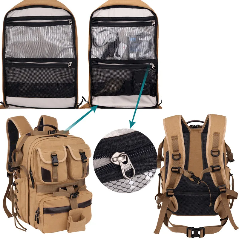 Large Photography Backpack Canvas Camera Bag