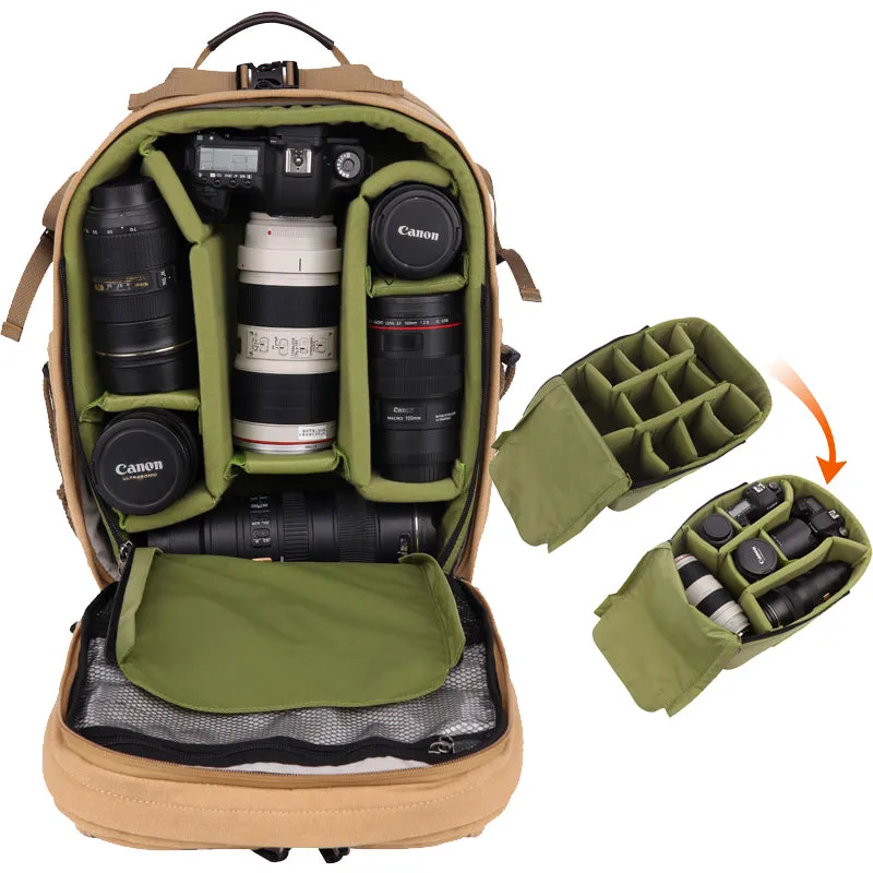 Large Photography Backpack Canvas Camera Bag