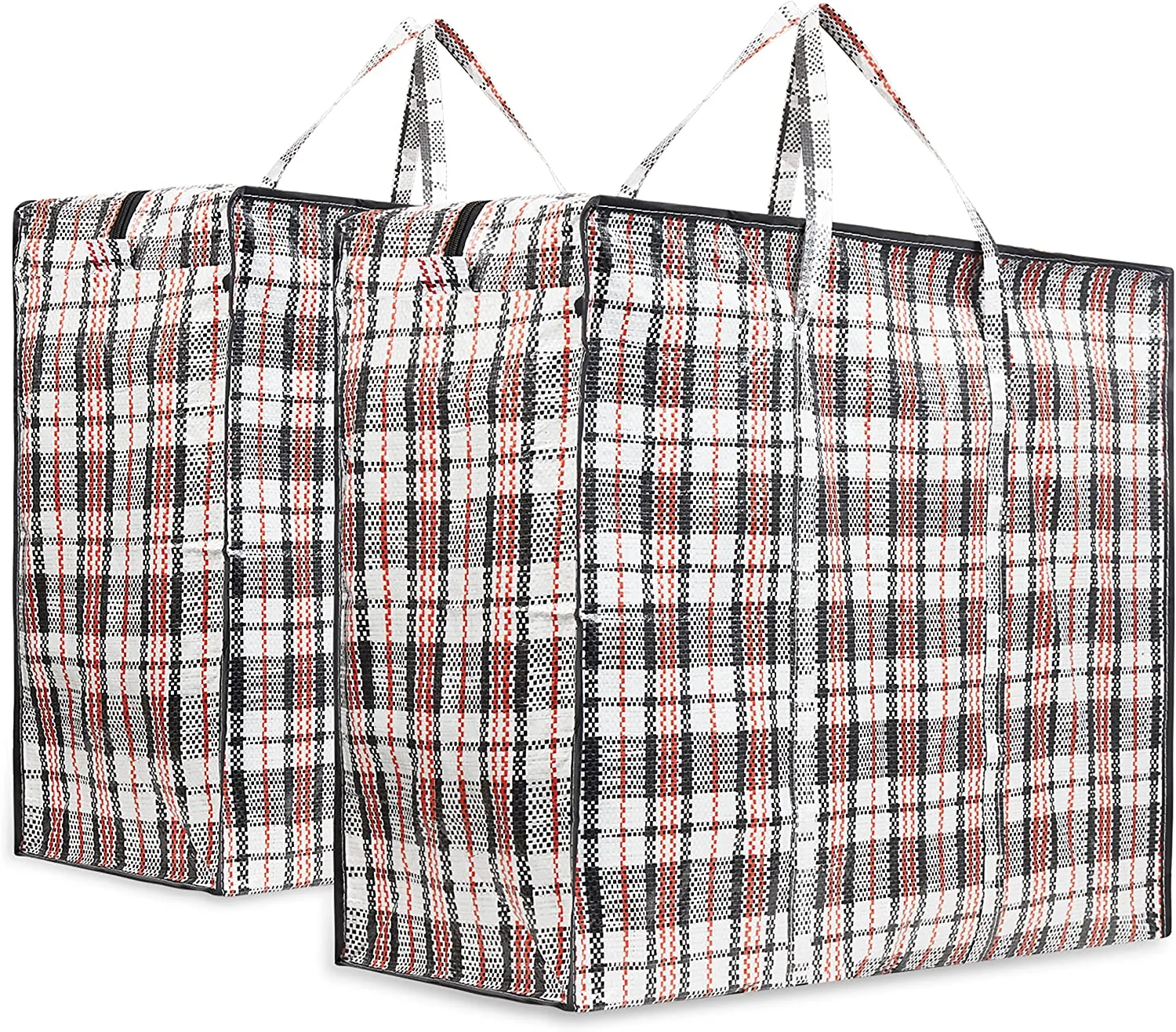 Laundry Bag Heavy Duty Storage Bags Reusable Strong Clothes Storage Bags Zip Nylon Large Boxes for Moving House Clothing & Wardrobe Storage (Pack of 2)