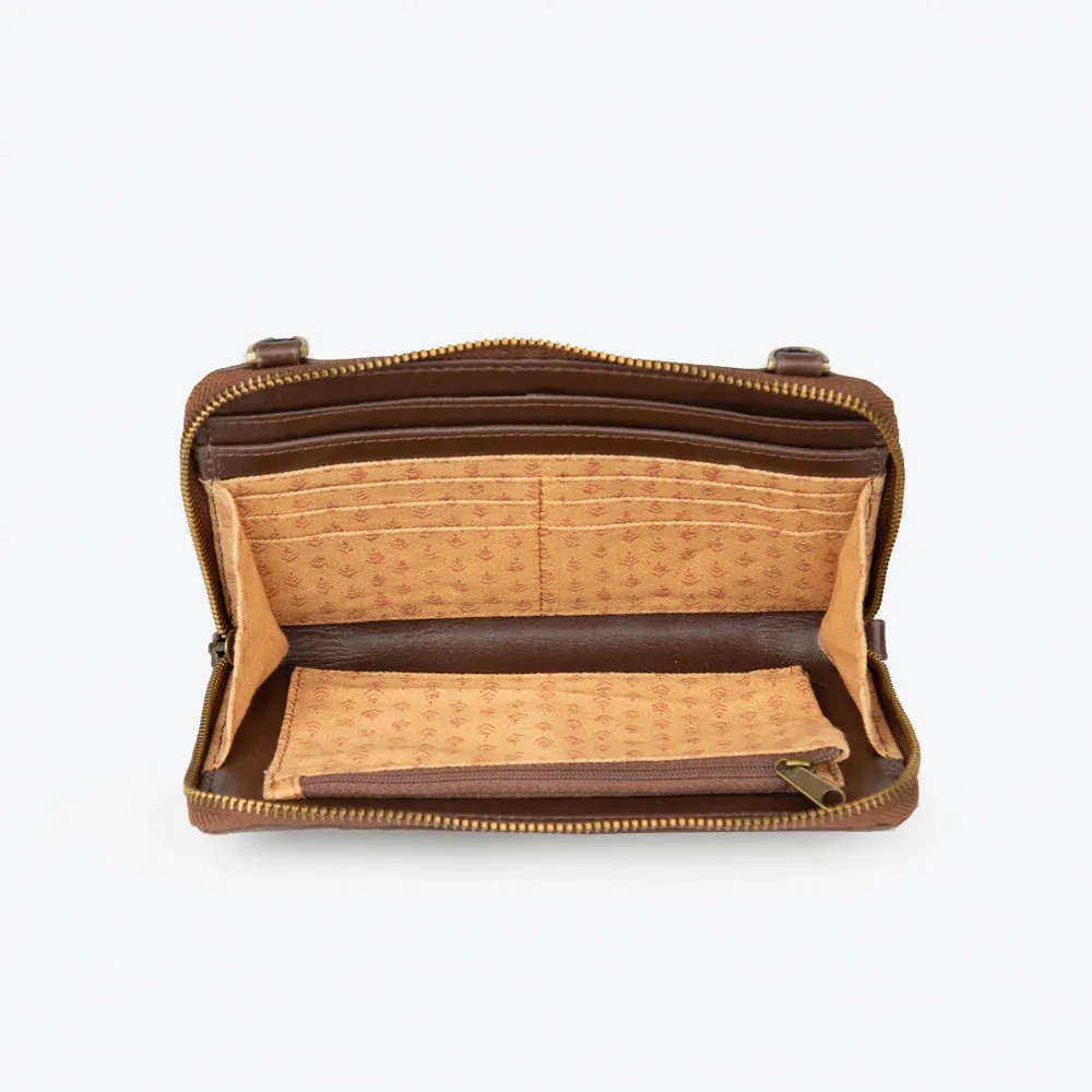 Leather Crossbody Wallet
