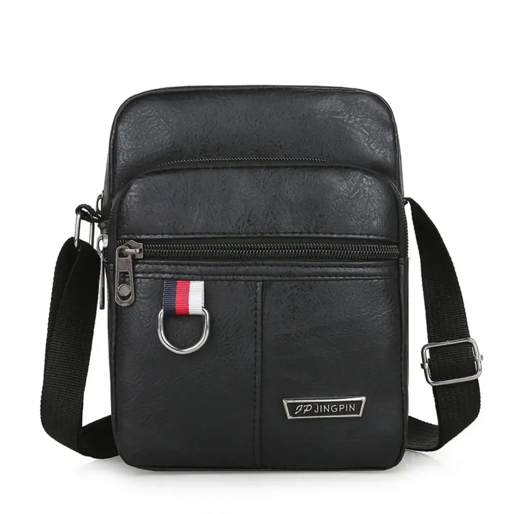 Leather Men's Sling Bag Messenger Shoulder Crossbody Bags Large Capacity Handbags Multifunctional Men's Bag Casual