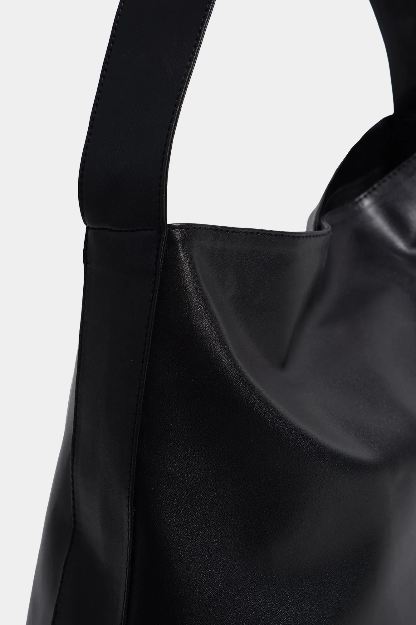 Leather Structured Shoulder Bag