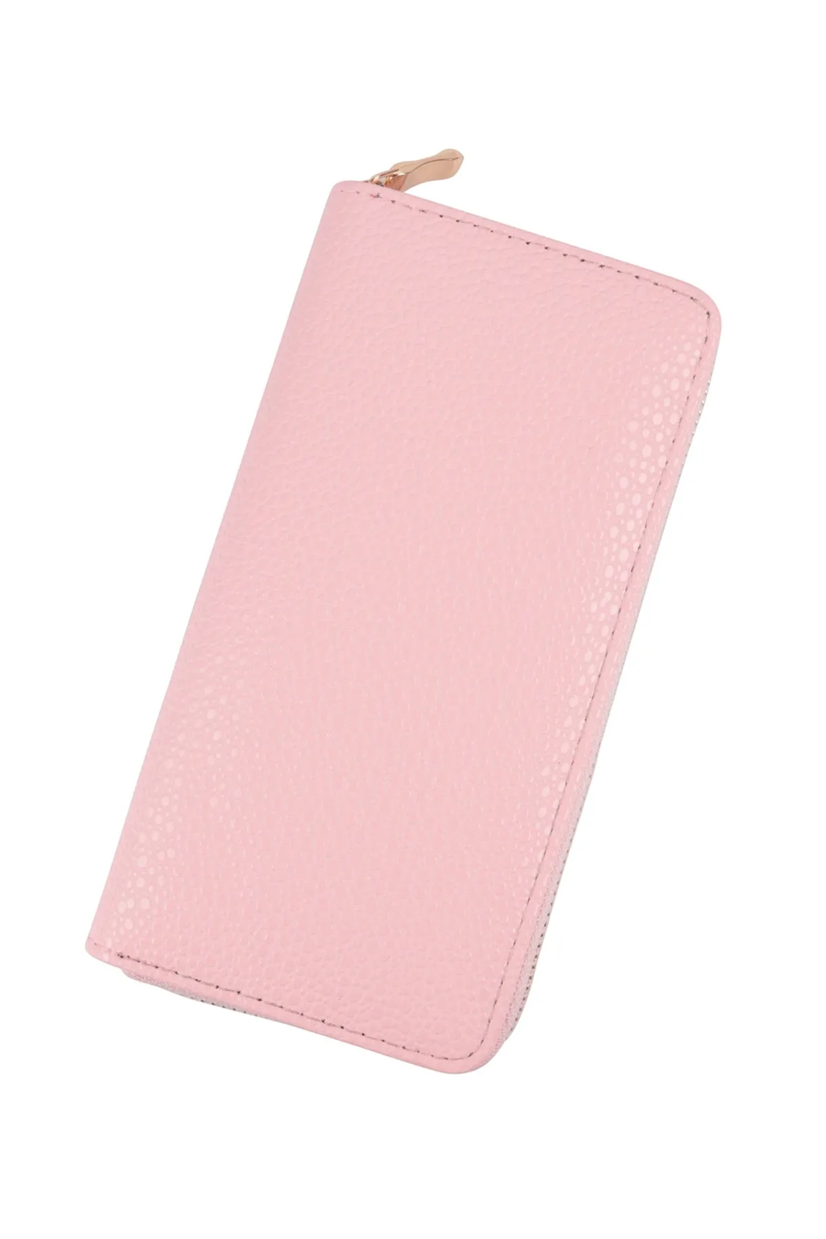 LEATHER TEXTURE ZIPPER WALLET