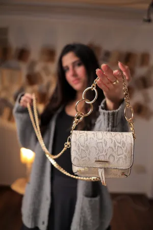 Leopard Glam Bag - Beige