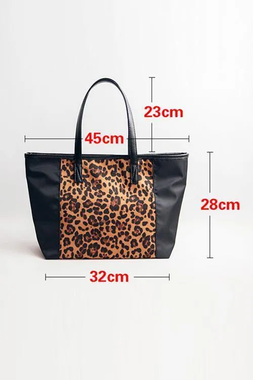 Leopard Patchwork Shoulder Bag