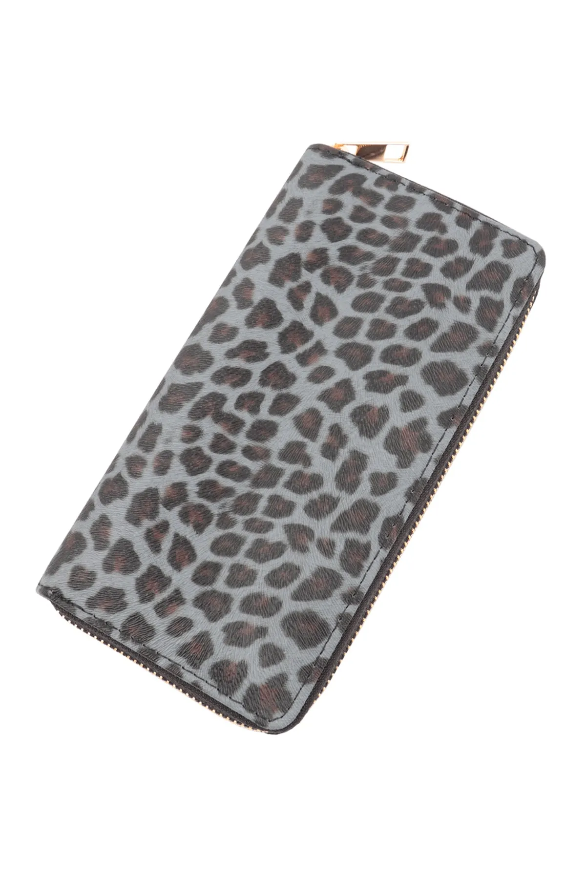 LEOPARD PATTERN LEATHER ZIPPER WALLET