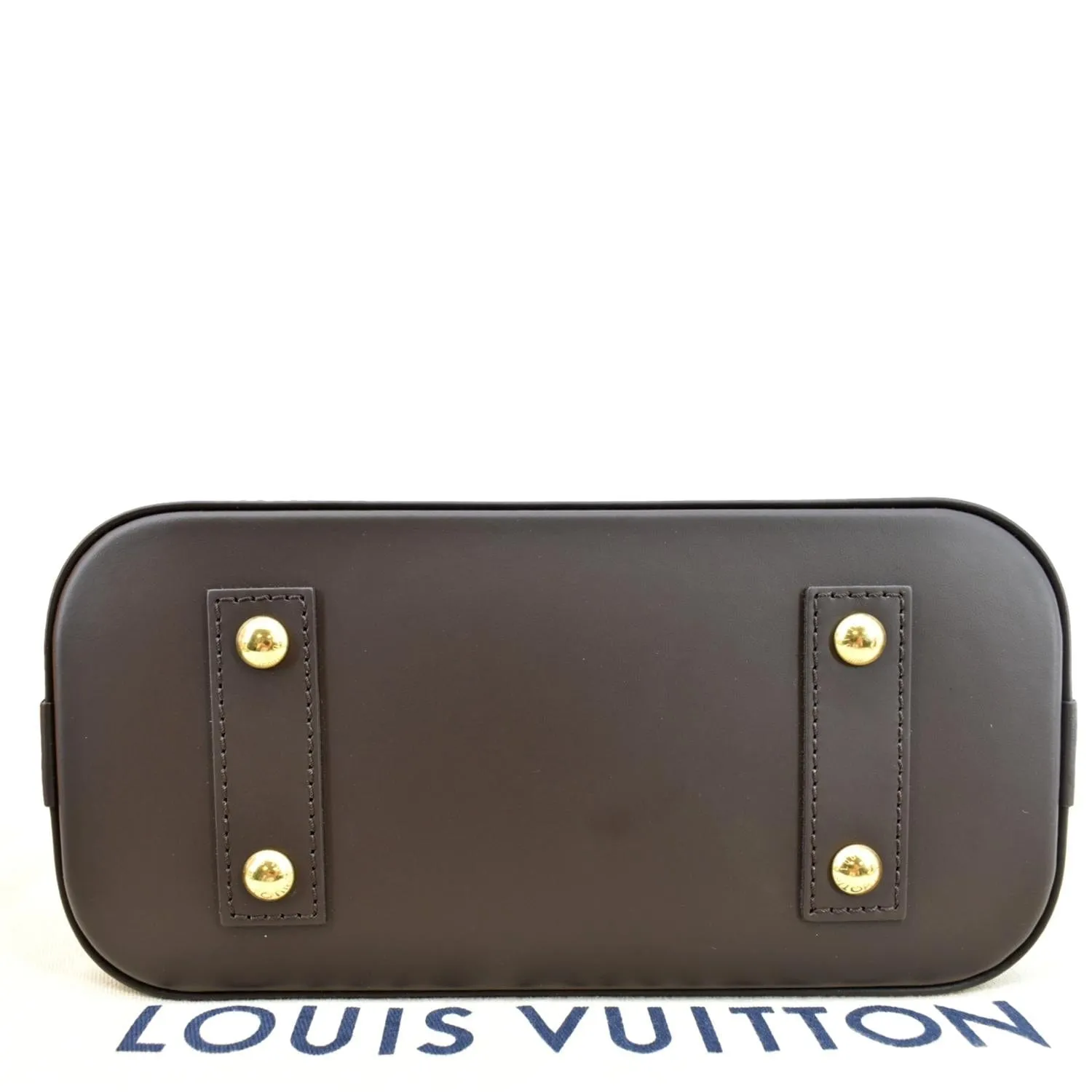 LOUIS VUITTON Alma BB Damier Ebene Satchel Crossbody Bag Brown