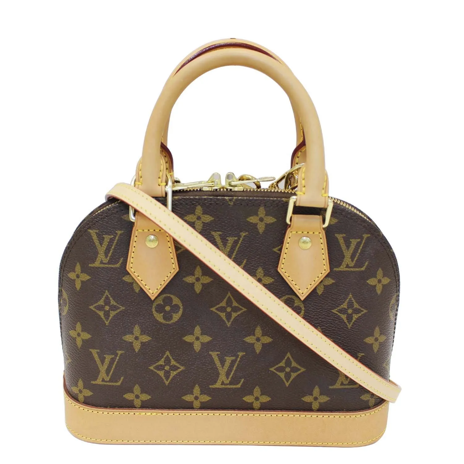 LOUIS VUITTON Alma BB Monogram Canvas Satchel Crossbody Bag