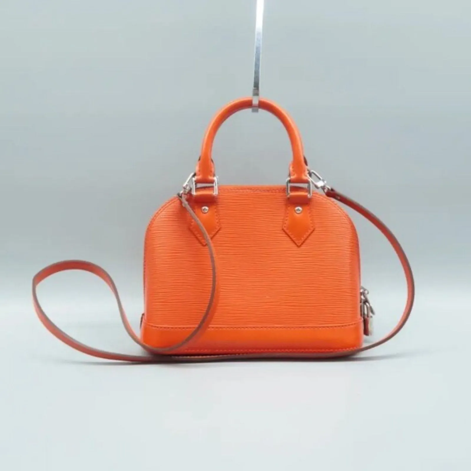 Louis Vuitton Alma BB Orange EPI Leather Satchel