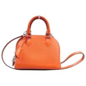Louis Vuitton Alma BB Orange EPI Leather Satchel