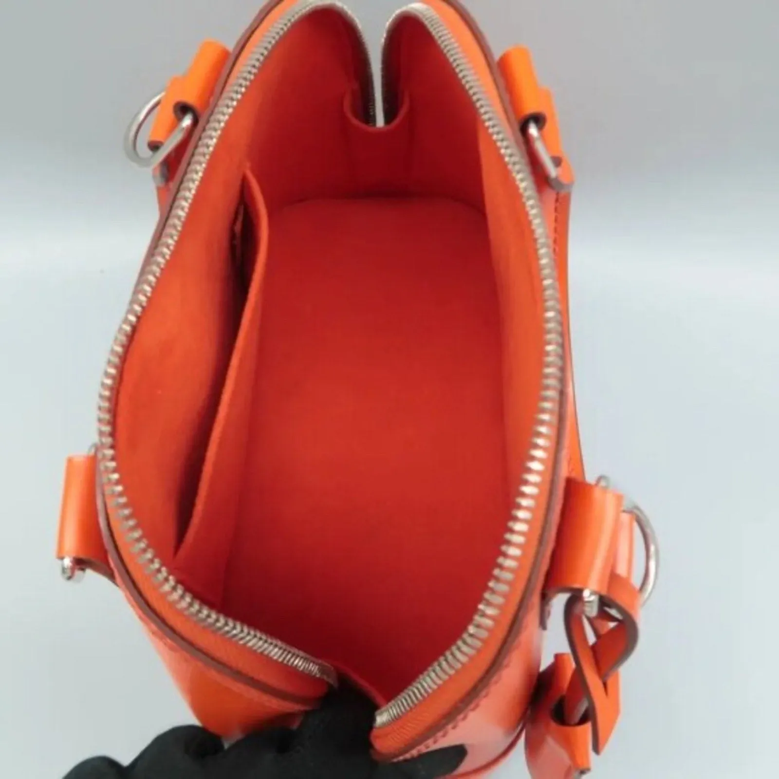 Louis Vuitton Alma BB Orange EPI Leather Satchel