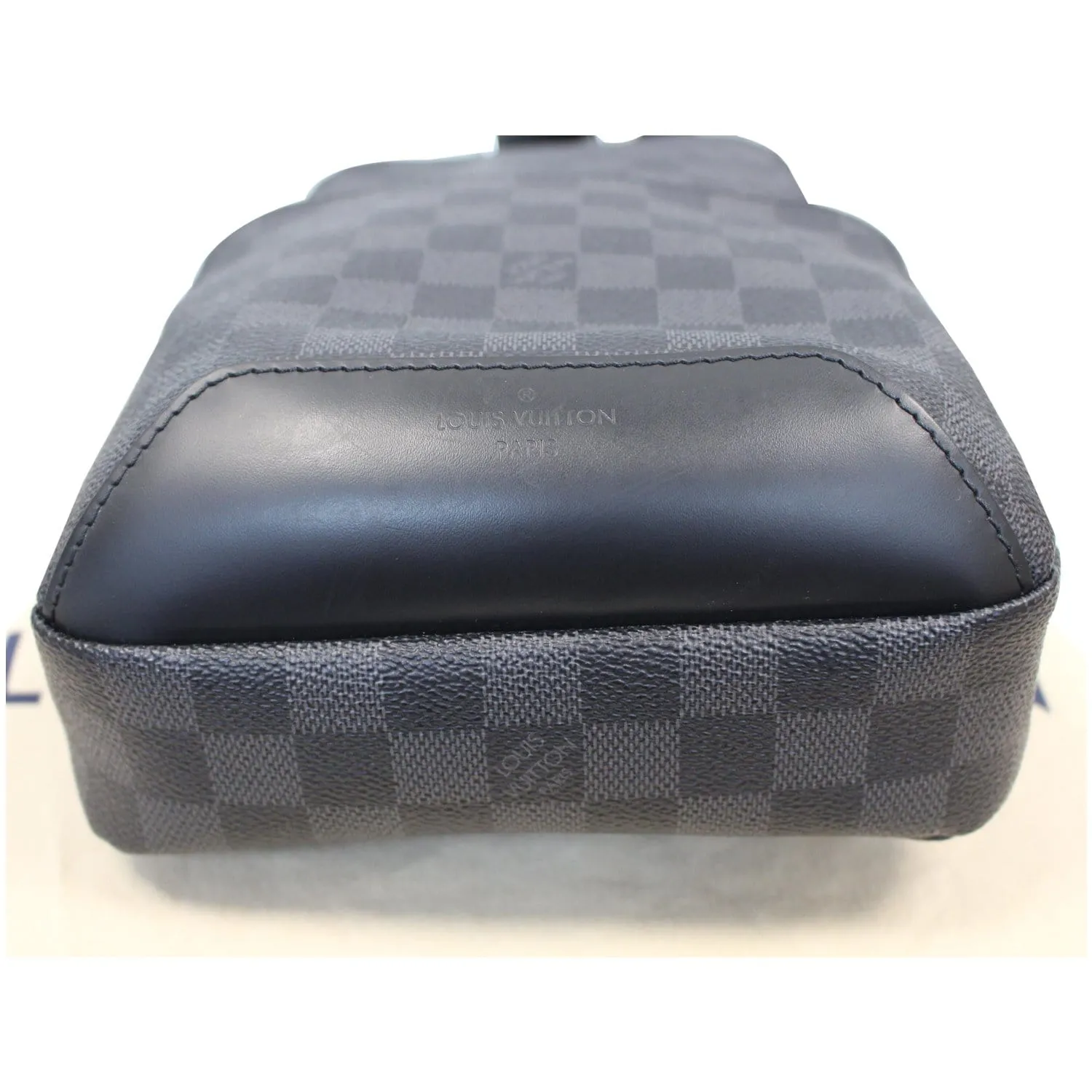 LOUIS VUITTON Avenue Sling Damier Graphite Crossbody Bag Black
