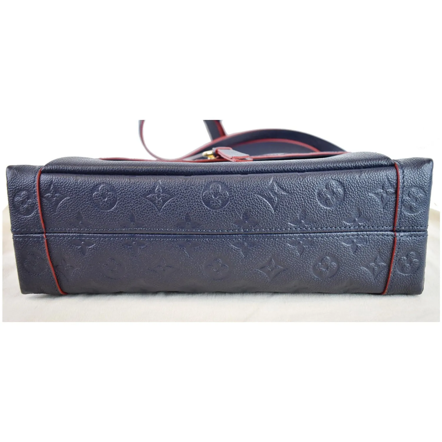 LOUIS VUITTON Blanche MM Empreinte Leather Shoulder Bag Marine