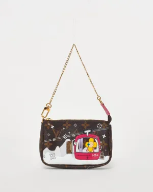 Louis Vuitton Brown Monogram Coated Canvas Christmas Animation Courchevel Mini Pochette Accessoires Bag