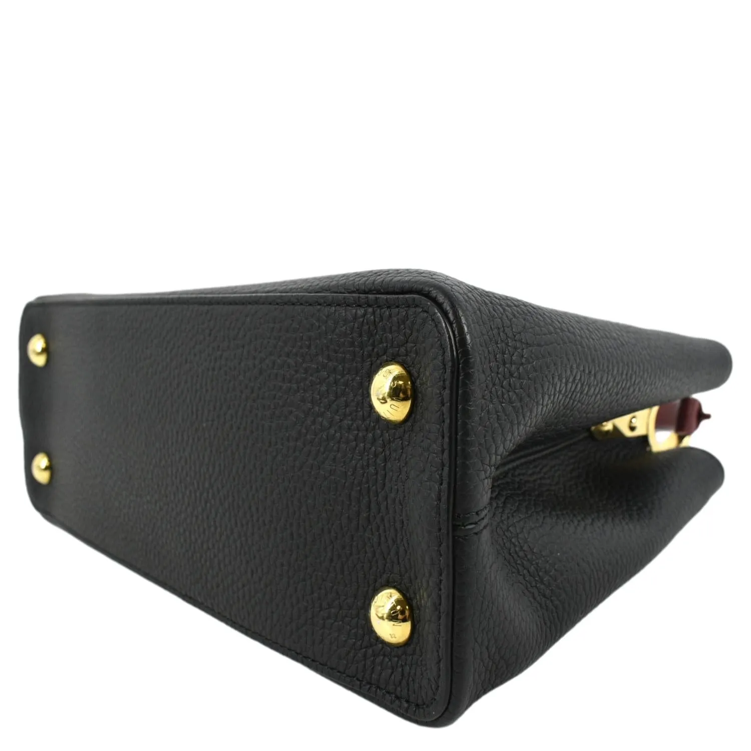 LOUIS VUITTON Capucines Taurillon Leather Satchel Bag Black