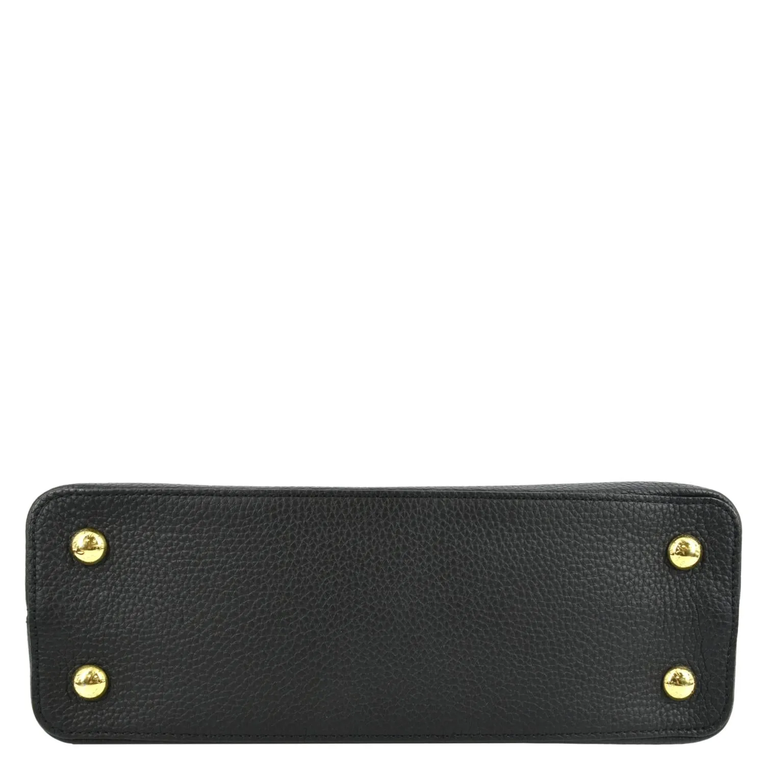 LOUIS VUITTON Capucines Taurillon Leather Satchel Bag Black