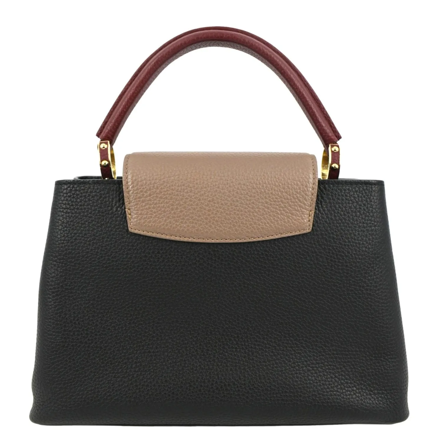 LOUIS VUITTON Capucines Taurillon Leather Satchel Bag Black