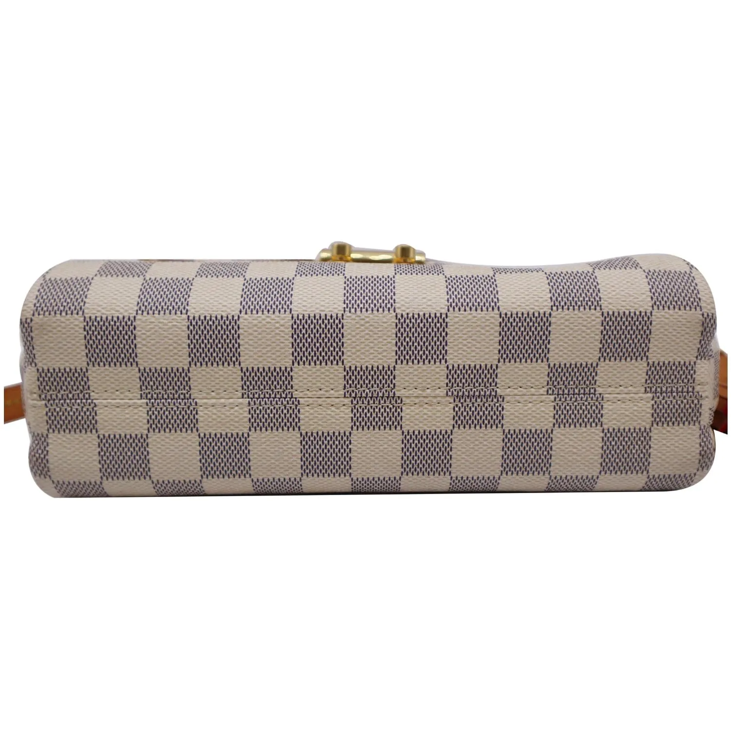 LOUIS VUITTON Croisette Damier Azur Satchel Crossbody Bag White