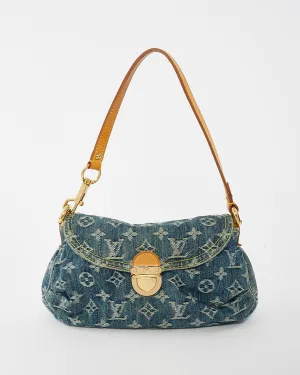 Louis Vuitton Denim Mini Pleaty Shoulder Bag