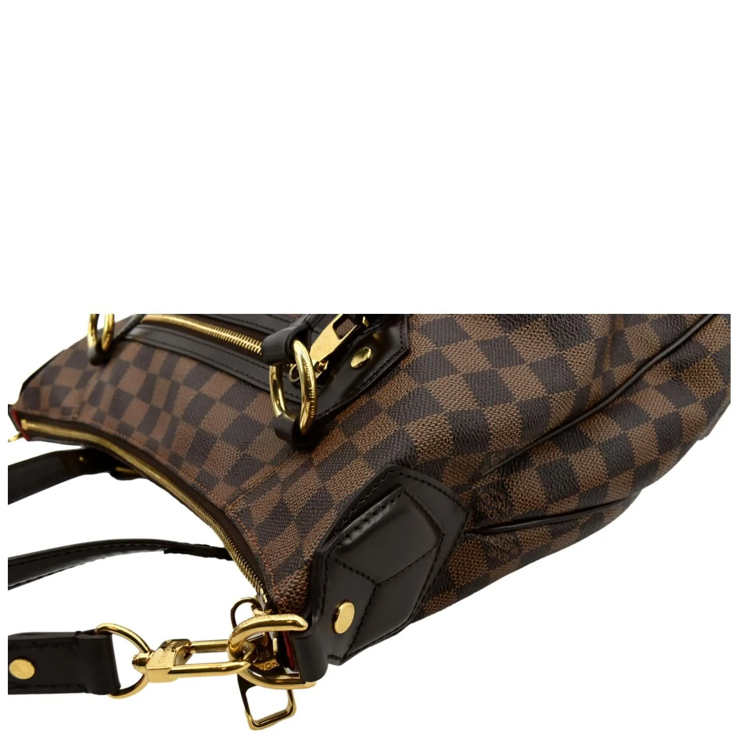 LOUIS VUITTON Evora MM Damier Ebene Shoulder Bag Brown
