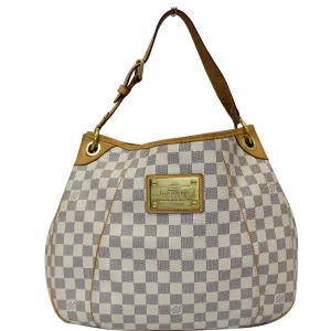 LOUIS VUITTON Galliera PM Damier Azur Shoulder Bag White