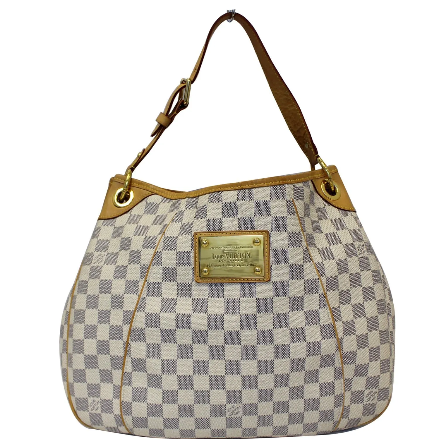 LOUIS VUITTON Galliera PM Damier Azur Shoulder Bag White