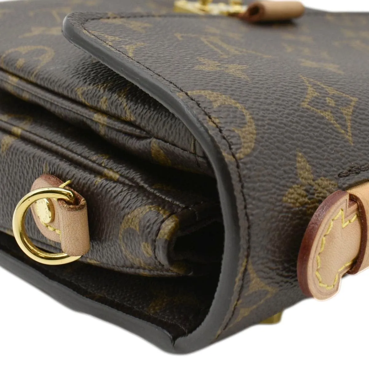 LOUIS VUITTON Metis Pochette Monogram Canvas Crossbody Bag Brown