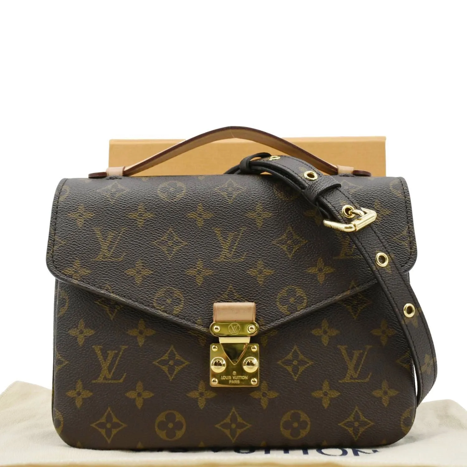 LOUIS VUITTON Metis Pochette Monogram Canvas Crossbody Bag Brown