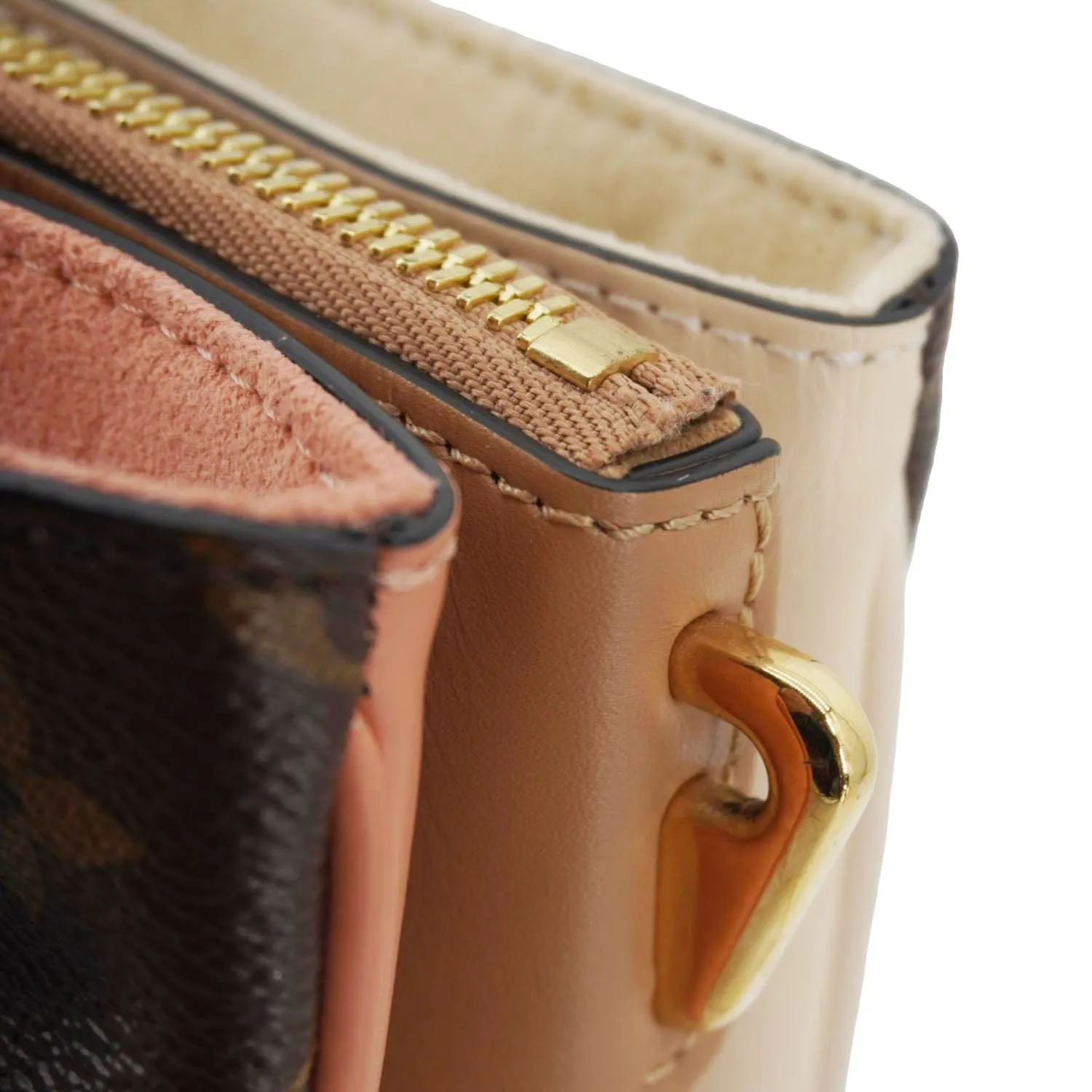 LOUIS VUITTON Millefeuille Monogram Canvas Shoulder Bag Brown
