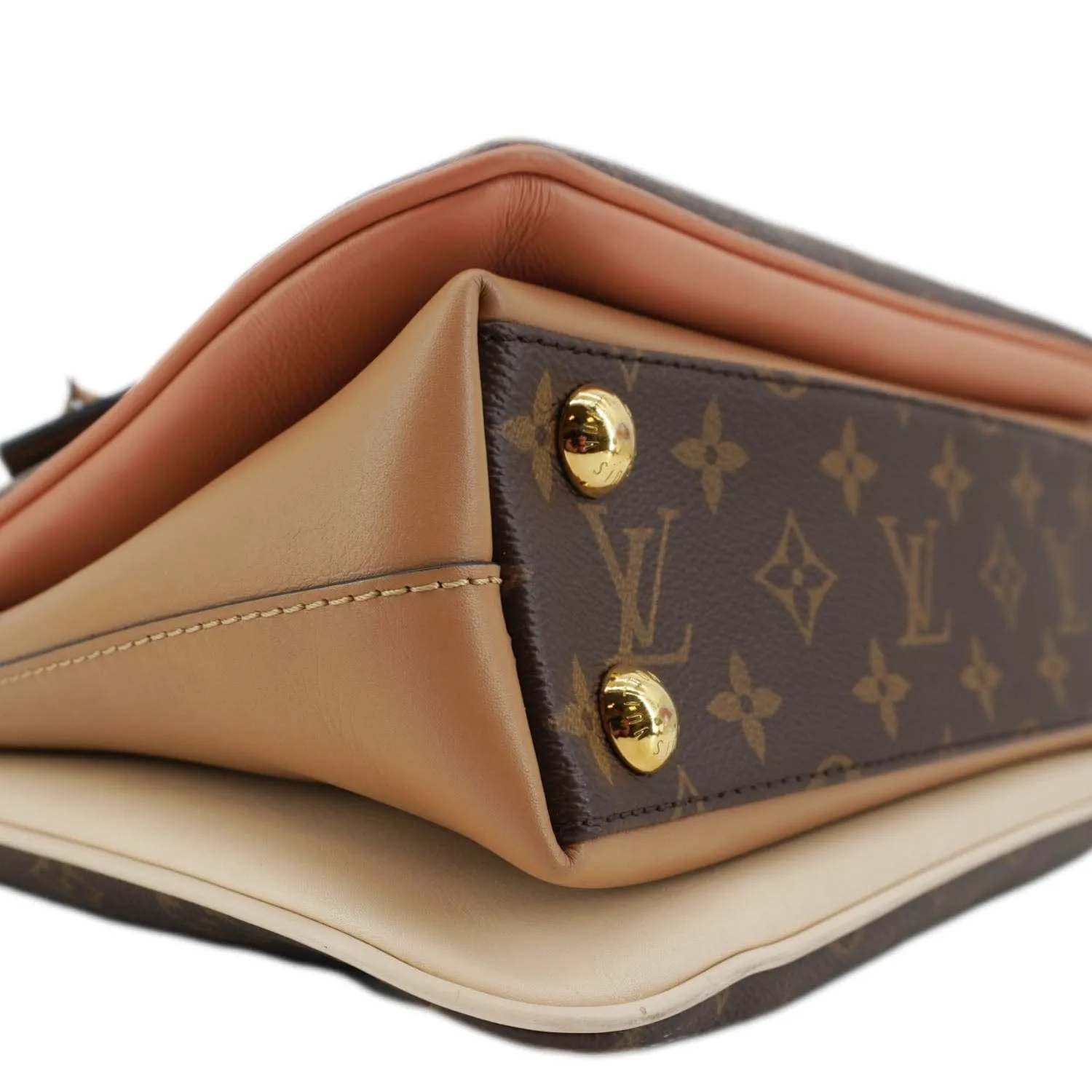 LOUIS VUITTON Millefeuille Monogram Canvas Shoulder Bag Brown