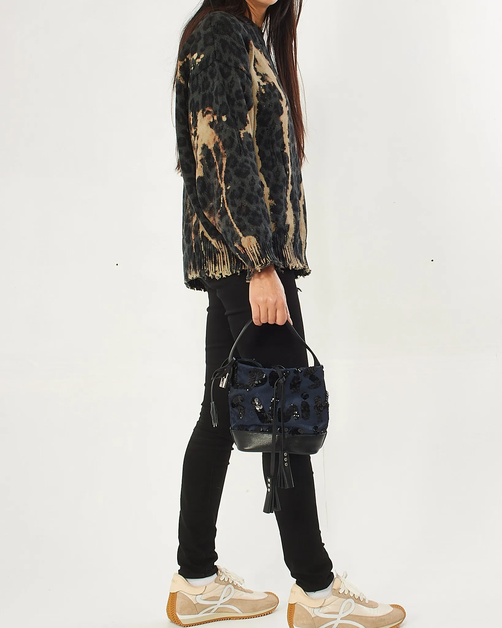 Louis Vuitton Navy/Black Monogram Satin Spotlight Shoulder Bag